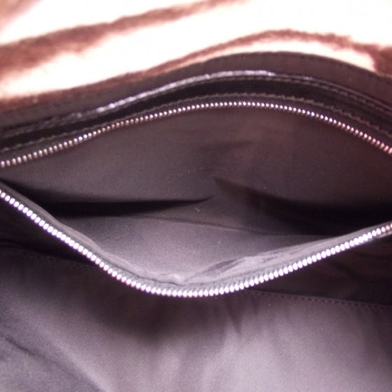 Fendi Calf Hair Zebra Print Baguette Handbag Bag 7 of 14