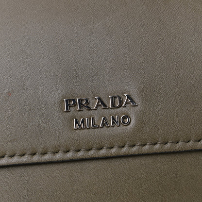 Prada City Calfskin Convertible Top Handle Tote Militare Green Black 5 of 10