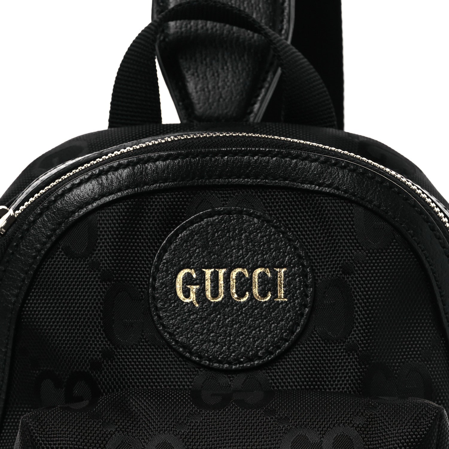 Gucci Econyl Nylon Monogram Off The Grid Sling Backpack Black 8 of 10