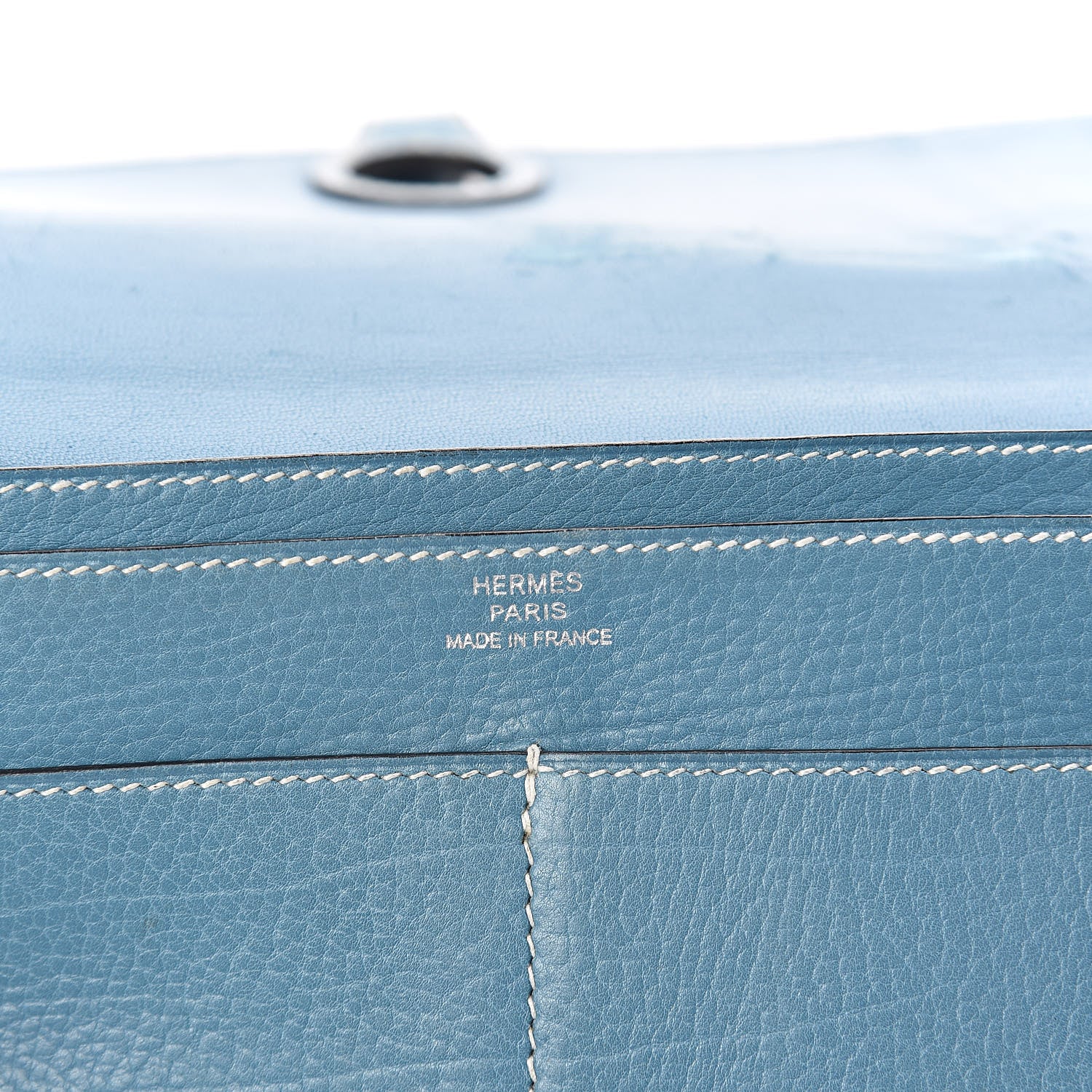 Hermes Togo Dogon Duo Wallet Blue Jean 8 of 11