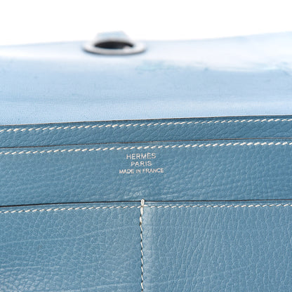 Hermes Togo Dogon Duo Wallet Blue Jean 8 of 11