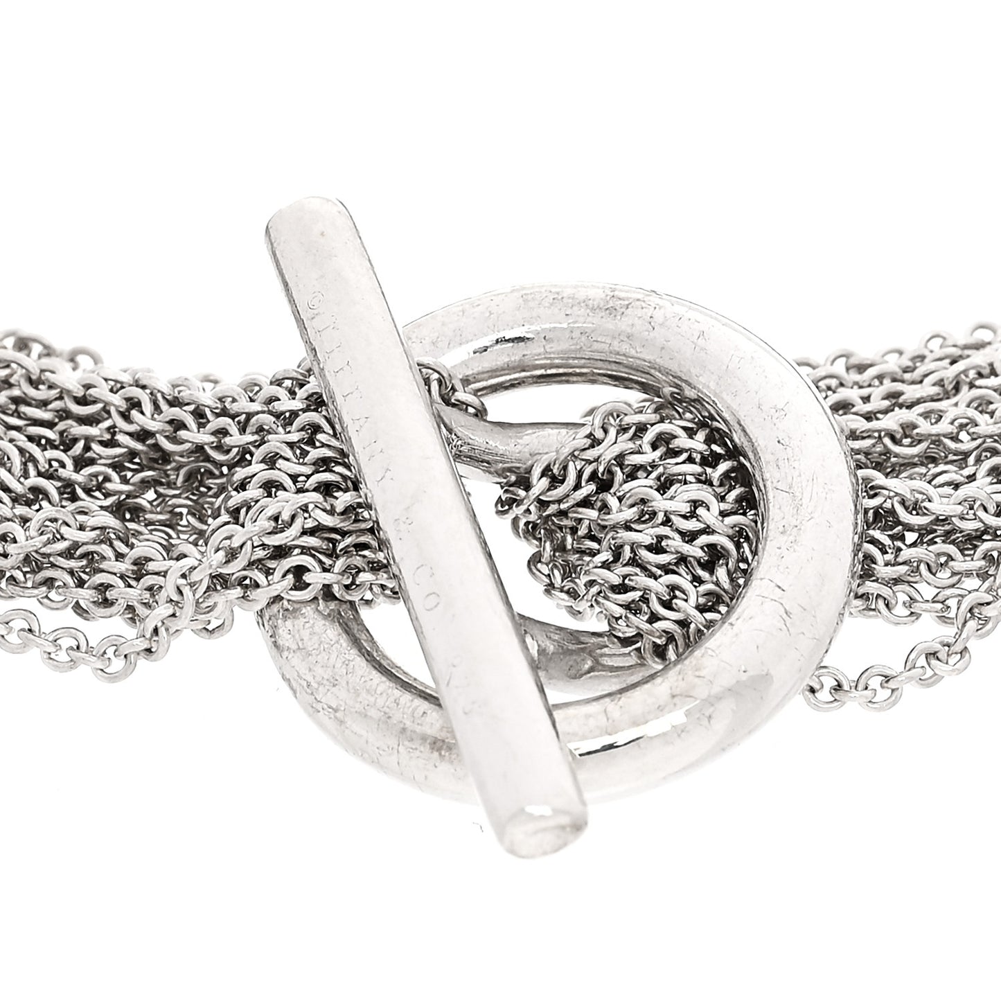 Sterling Silver Open Heart Multi Strand Bracelet