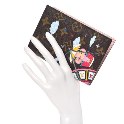Louis Vuitton Monogram 2020 Christmas Animation Big Wheel Passport Cover Rose Ballerine 2 of 7