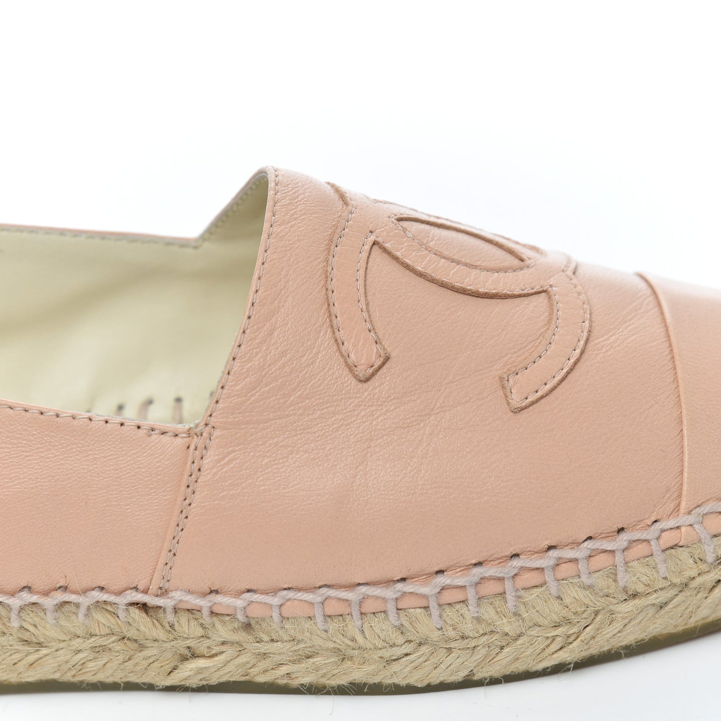 Lambskin CC Espadrilles 35 Nude
