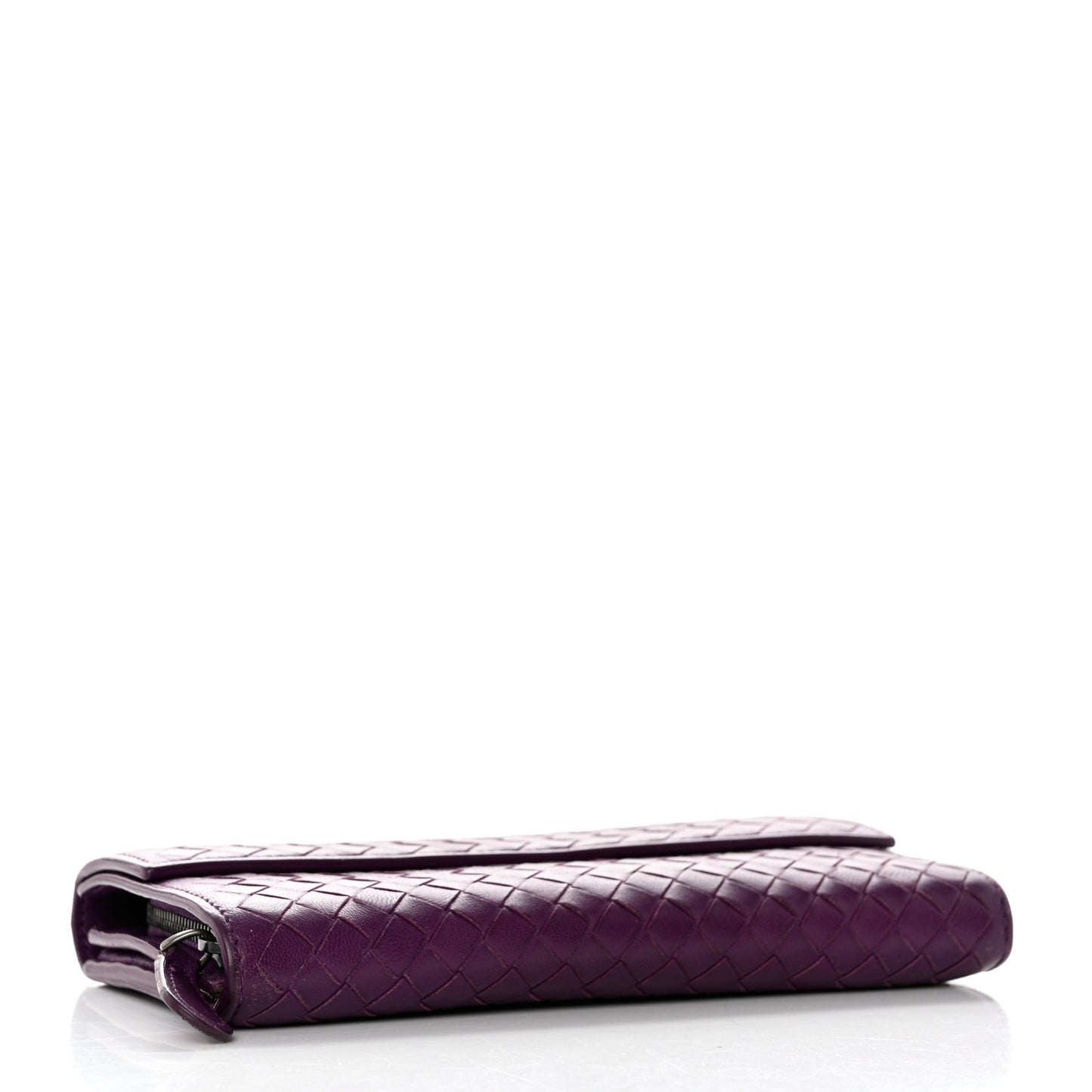 Nappa Intrecciato Continental Flap Wallet Peony