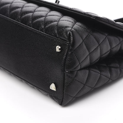 Chanel Caviar Quilted Small Coco Handle Flap So Black 10 of 11