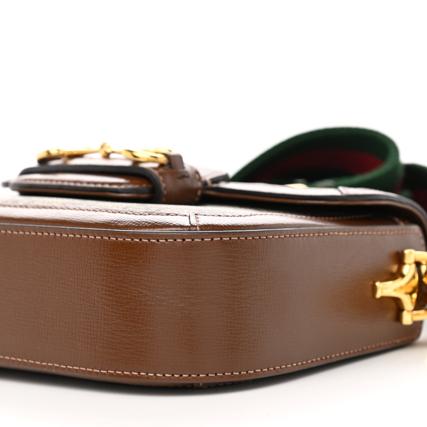 Gucci GG Supreme Monogram Web Mini Horsebit 1955 Shoulder Bag Beige Brown Sugar 10 of 10