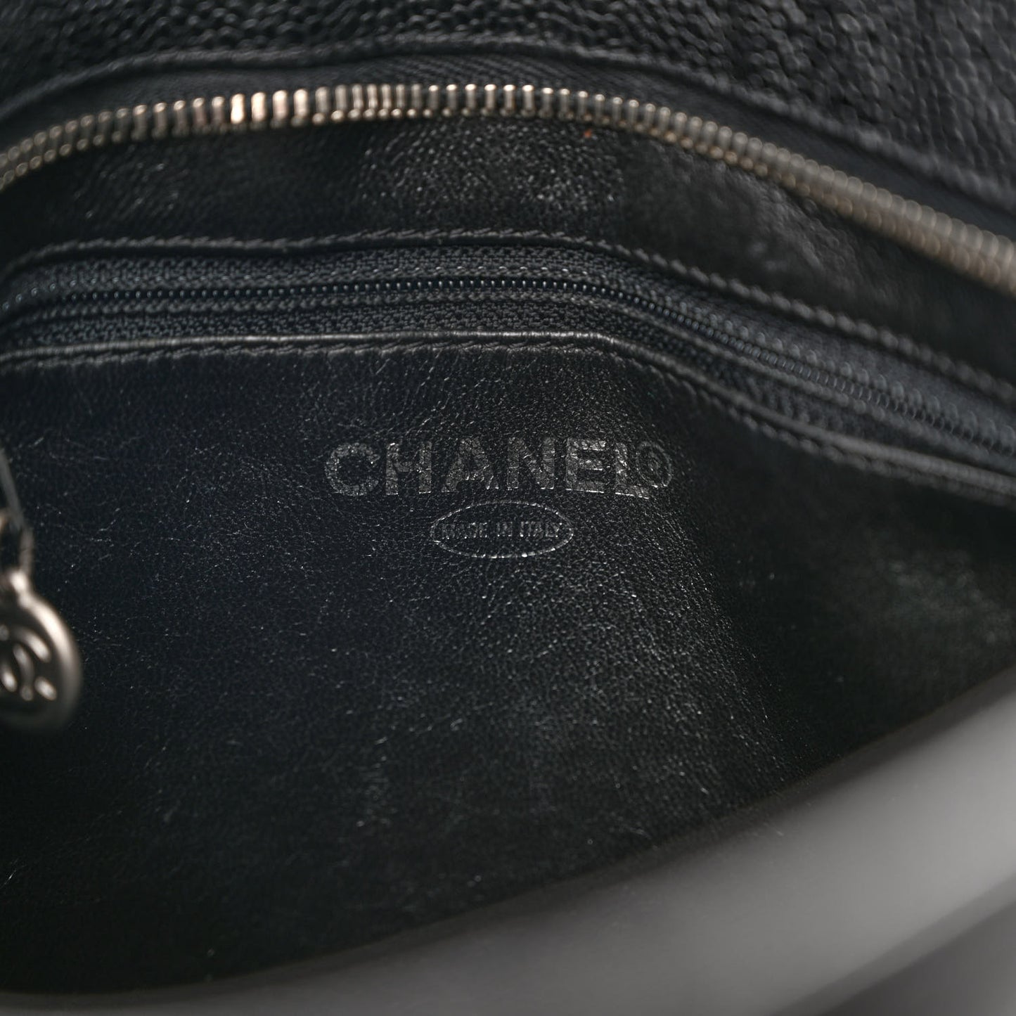 Caviar Quilted Medallion Tote Black