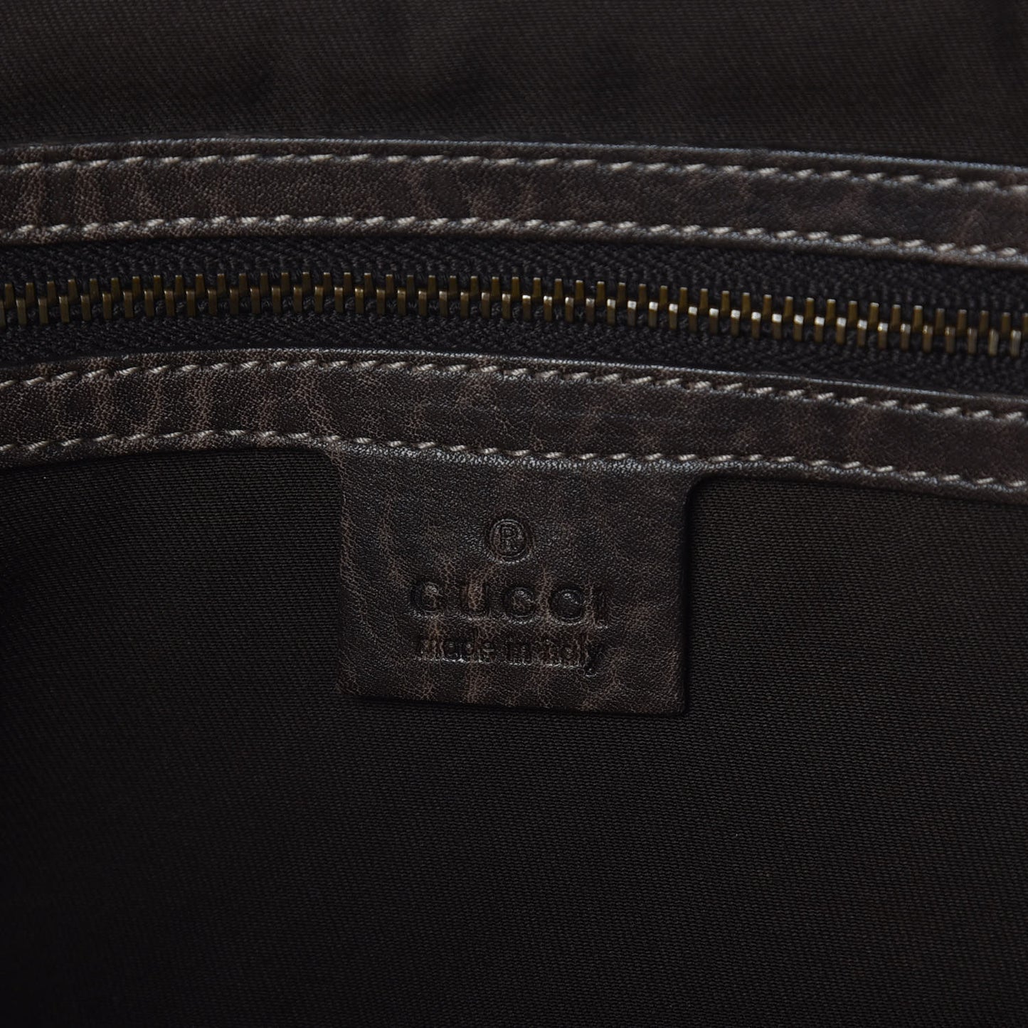 Guccissima Large New Pelham Shoulder Bag Dark Brown