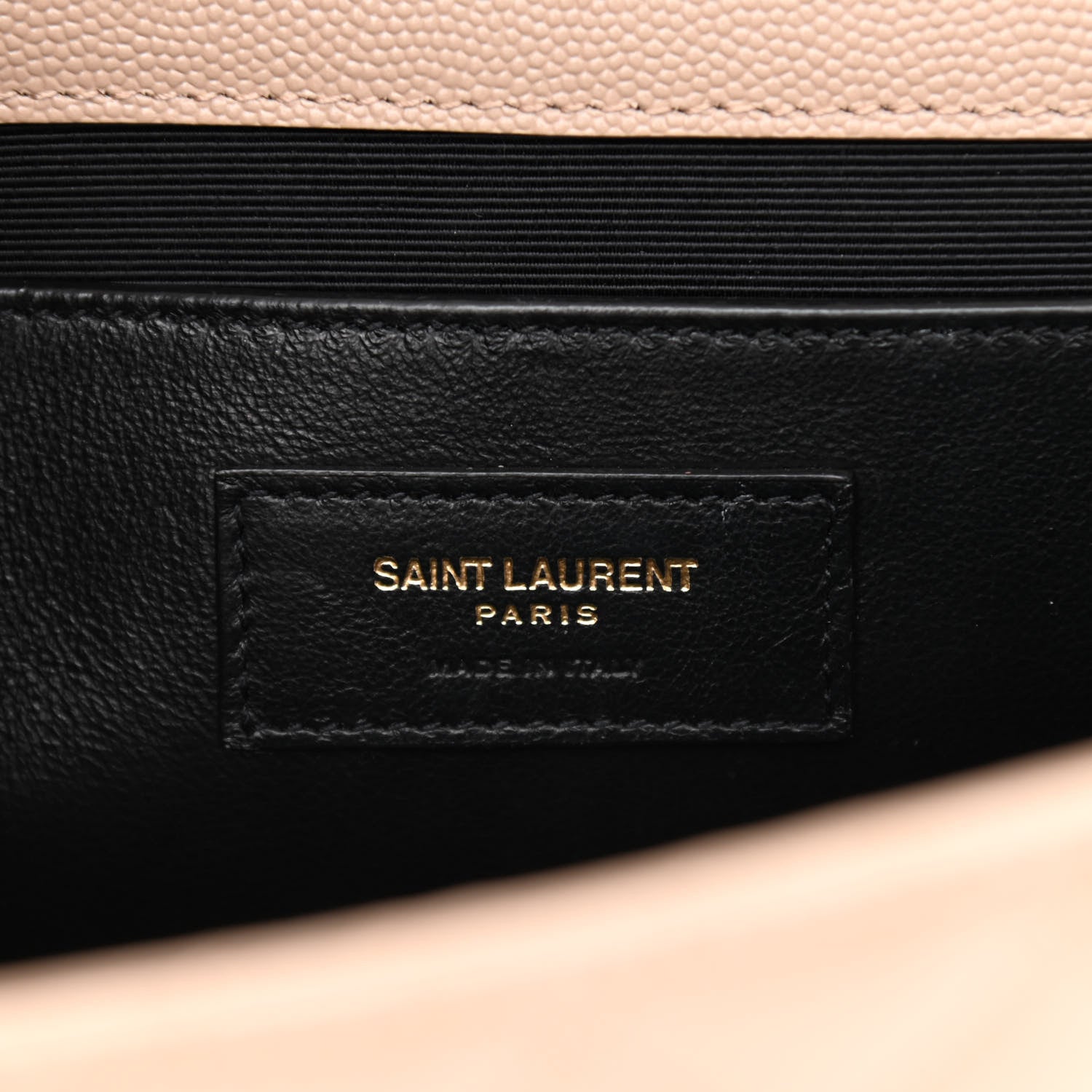 Saint Laurent Grain De Poudre Textured Mixed Matelasse Medium Triquilt Monogram Satchel Dark Beige 6 of 11