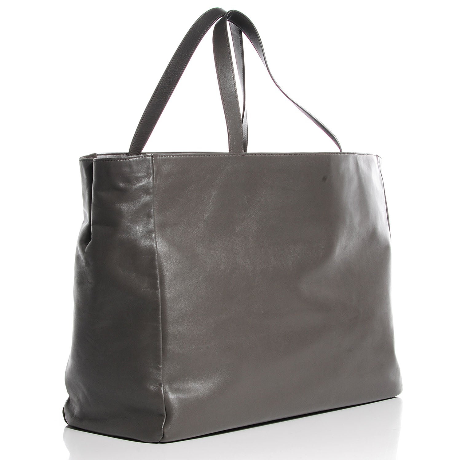 Saint Laurent Leather Reversible East West Shopping Tote Dark Grey 3 of 7
