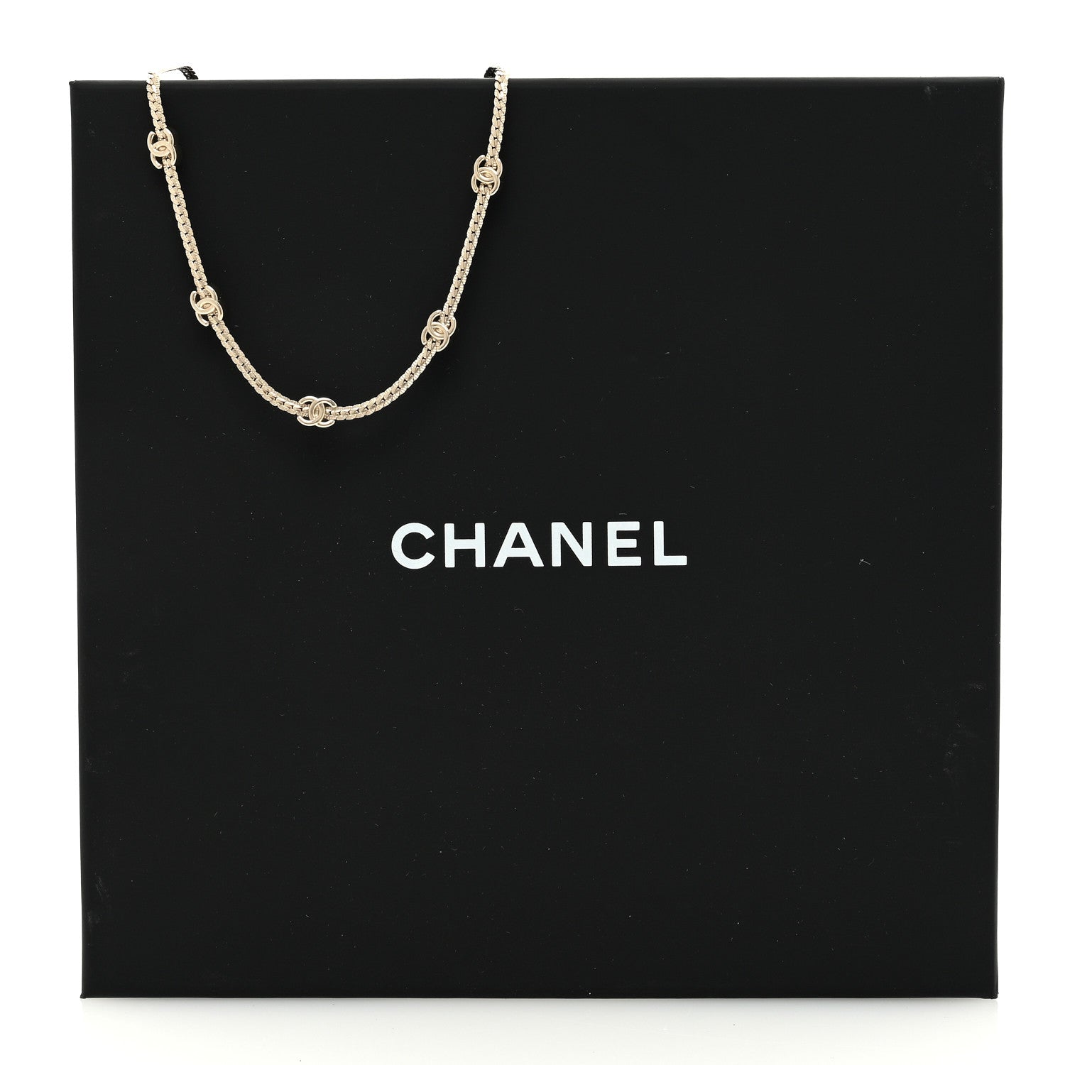 Chanel Metal CC Short Chain Necklace Gold 5 of 5