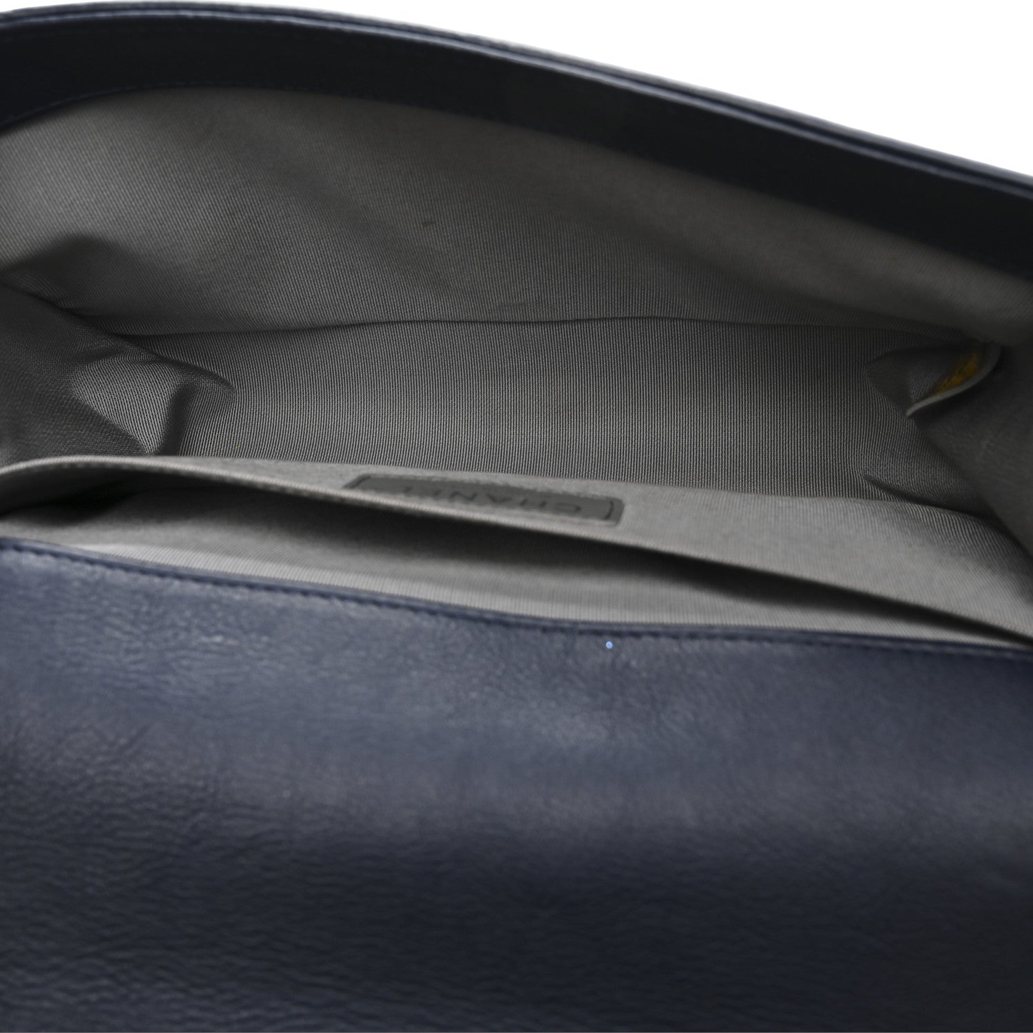 Chanel Calfskin Double Stitch Medium Boy Flap Navy Blue 5 of 15
