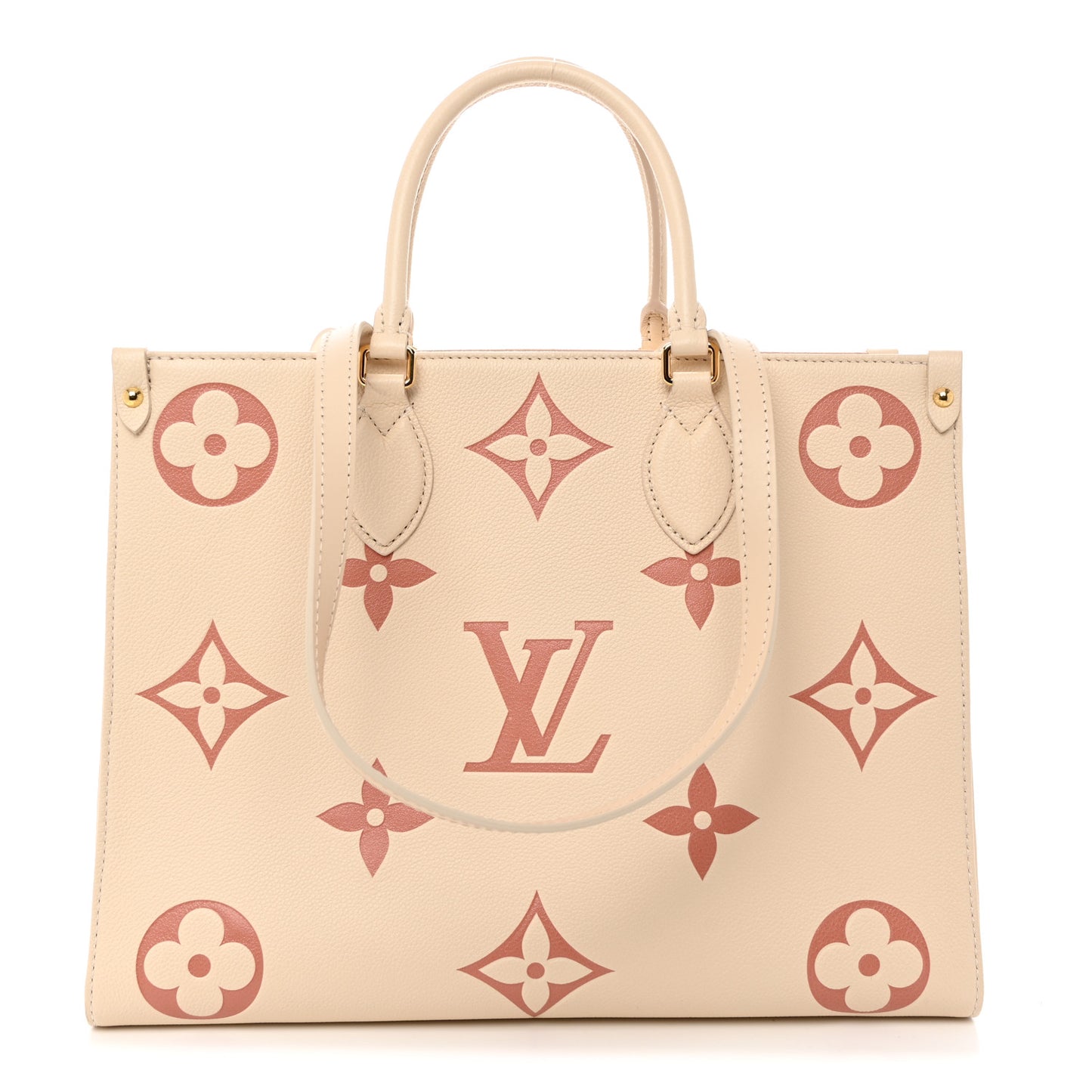 LOUIS VUITTON Empreinte Monogram Giant Onthego MM Creme Rose Trianon
