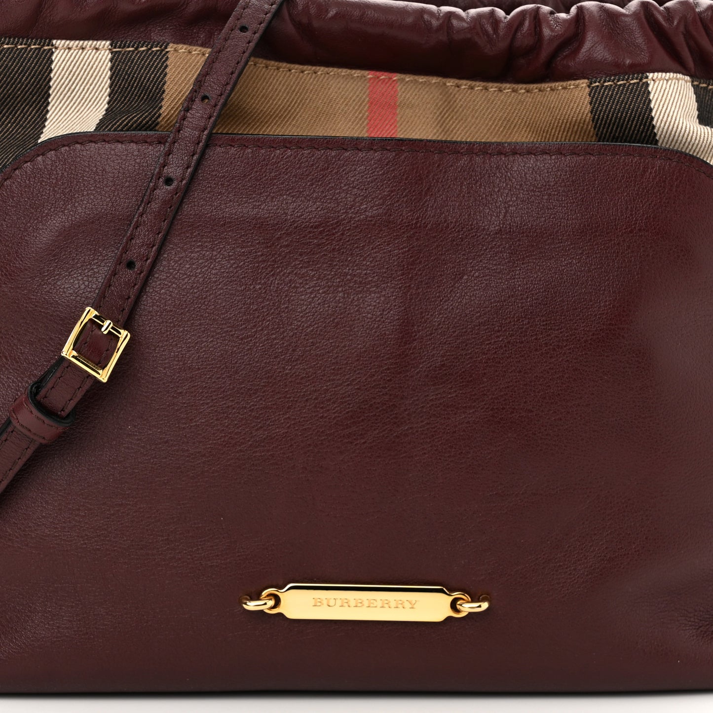 Calfskin House Check Little Crush Deep Claret