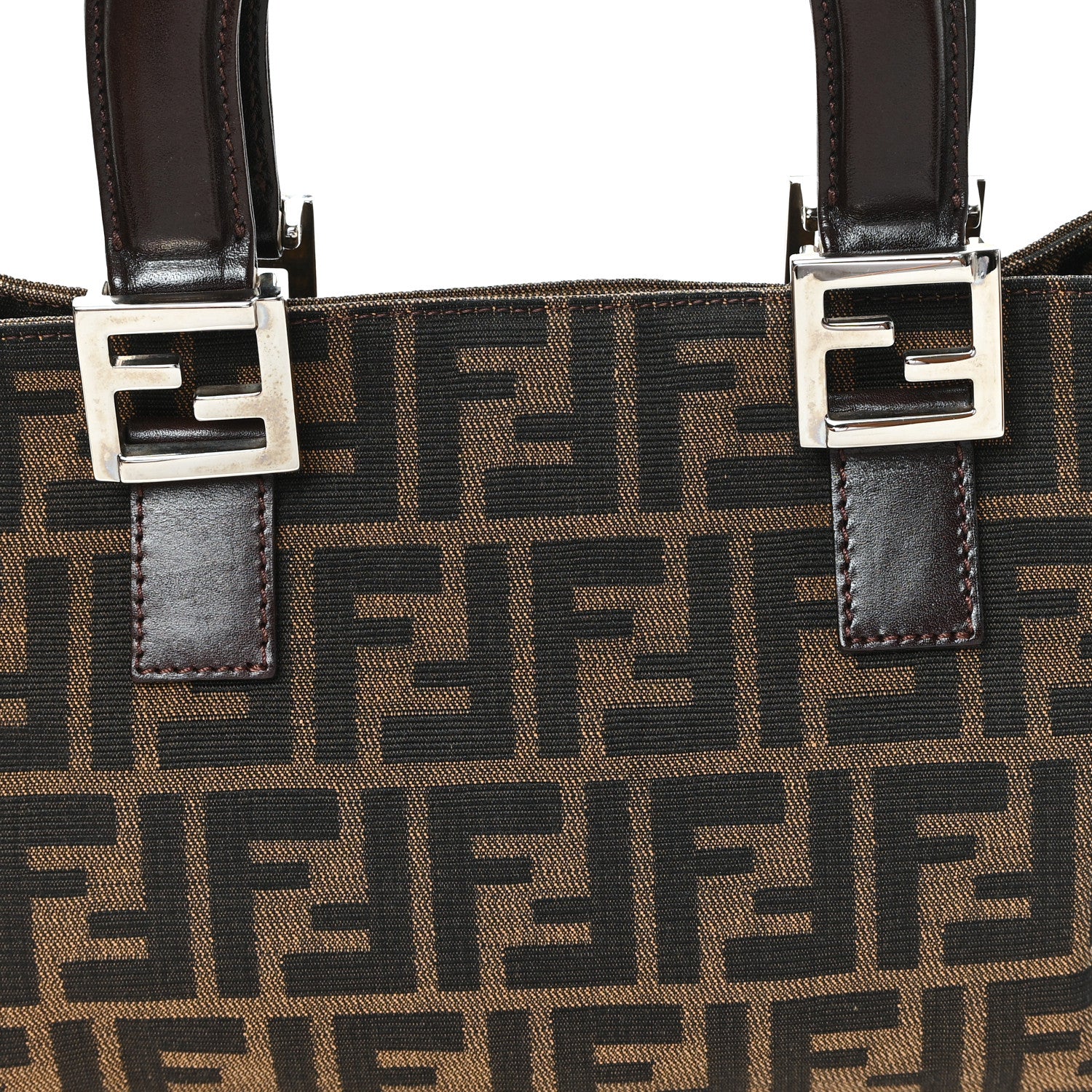 Fendi Zucca Small Holdall Tote Tobacco 7 of 9