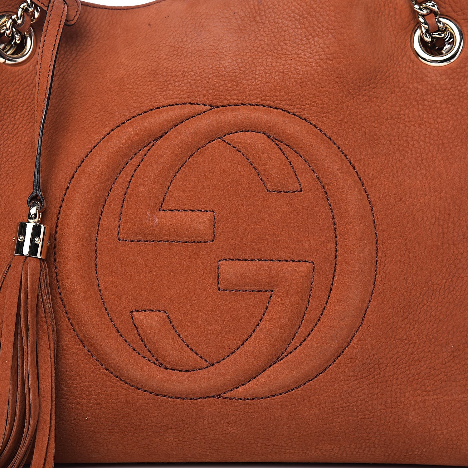 Gucci Vitello Range Medium Soho Chain Shoulder Bag Old Whisky 21 of 21