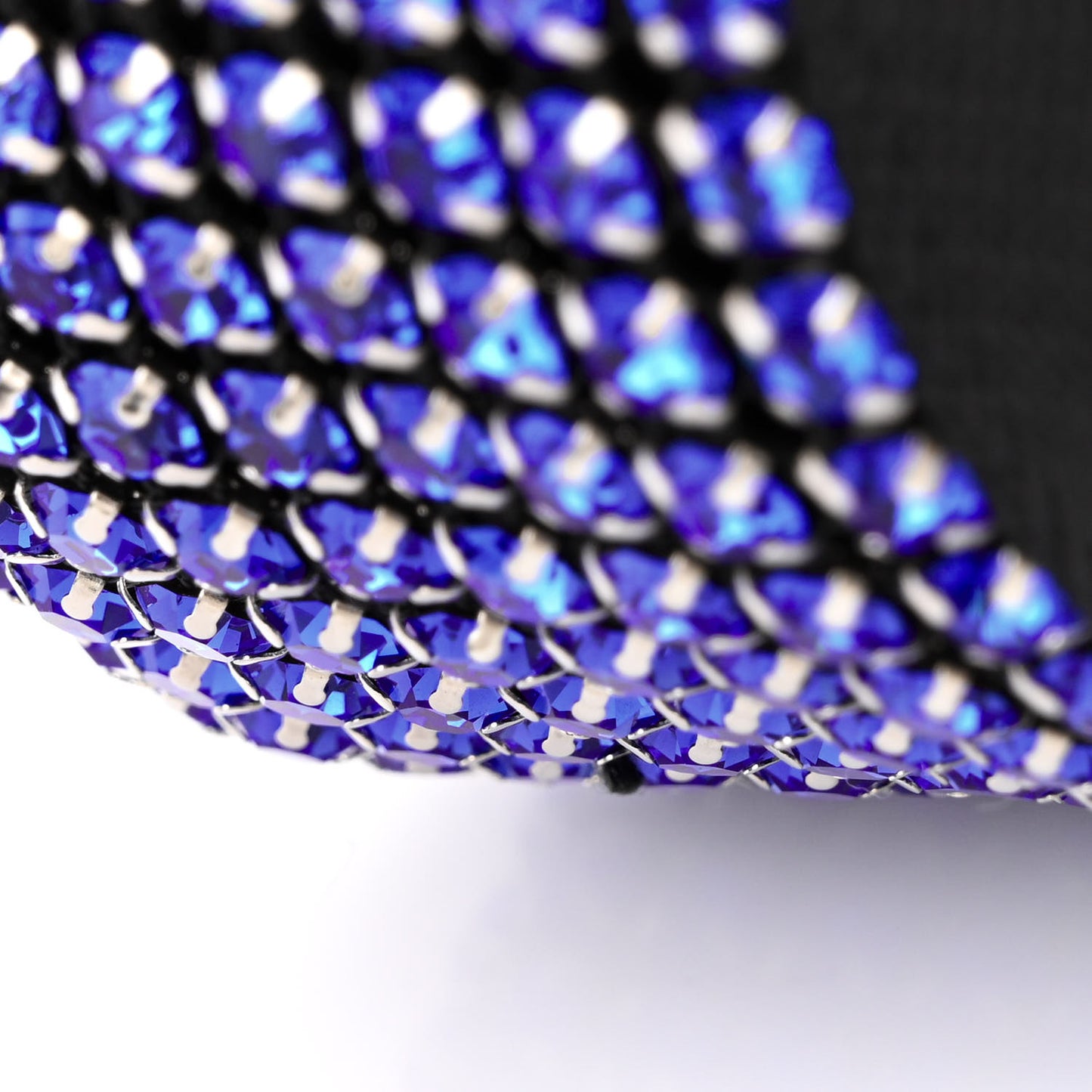 Mesh Crystal Rhinestone Mini Cruiser Duffle Cobalt