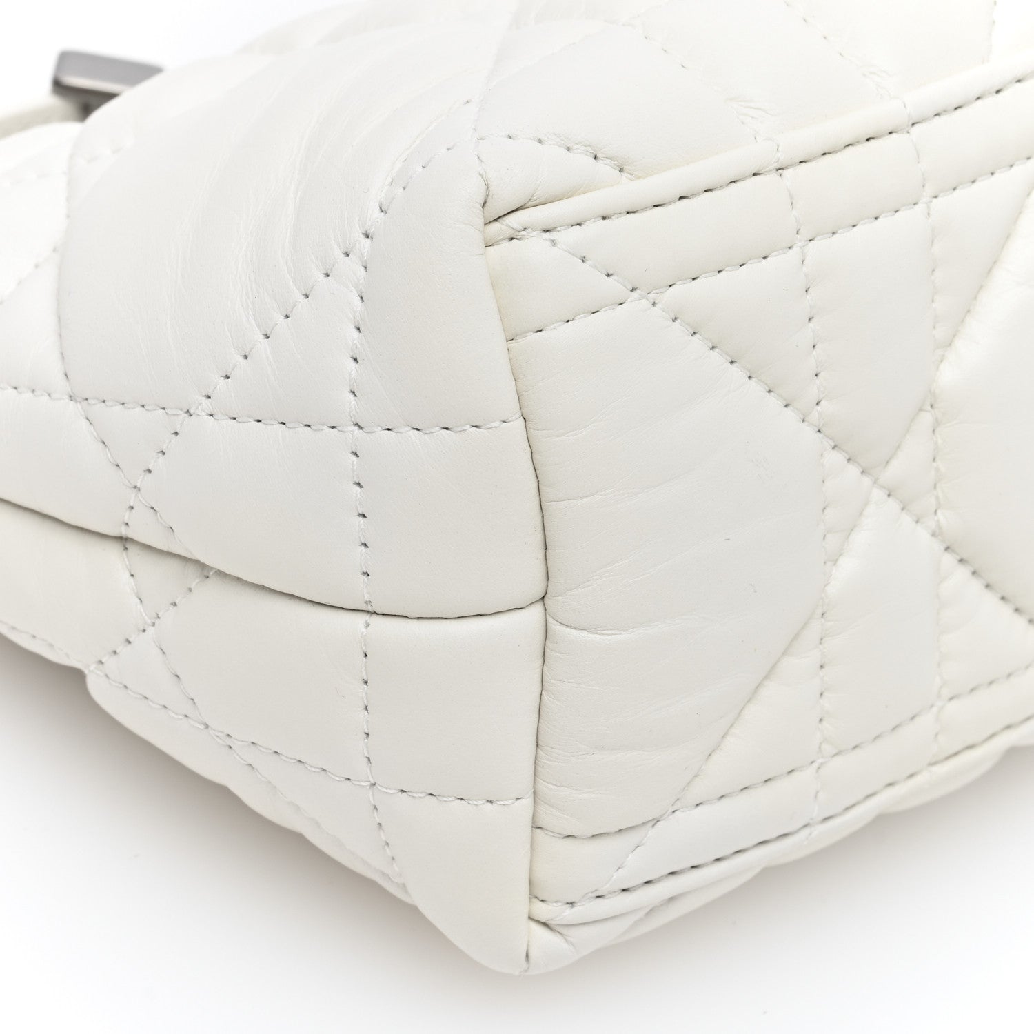 Christian Dior Calfskin Macrocannage Small Diortravel Nomad Pouch Latte 7 of 8