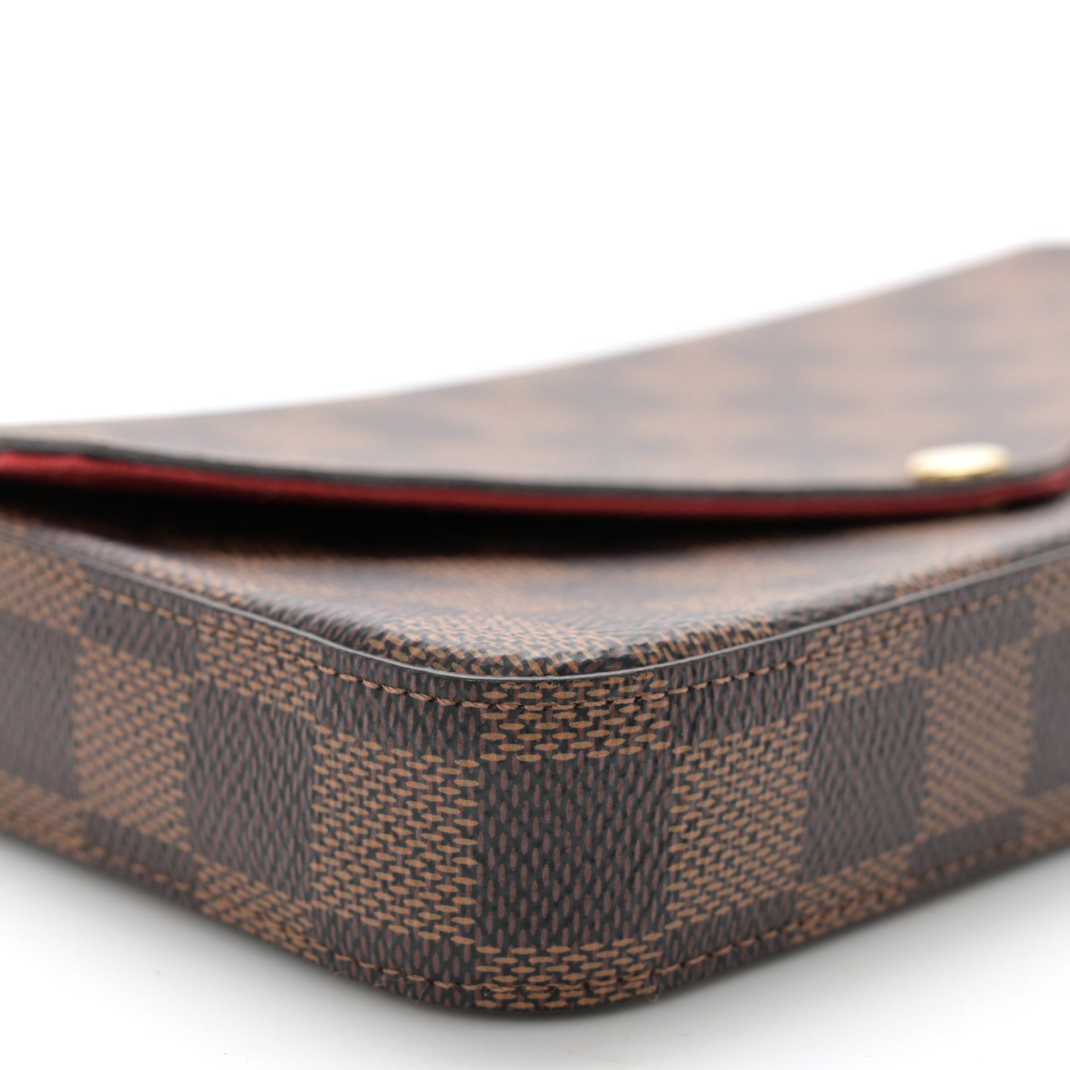 Louis Vuitton Damier Ebene Pochette Felicie Chain Wallet 9 of 12