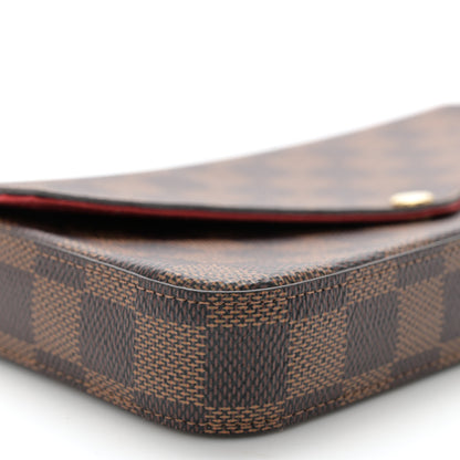 Louis Vuitton Damier Ebene Pochette Felicie Chain Wallet 9 of 12