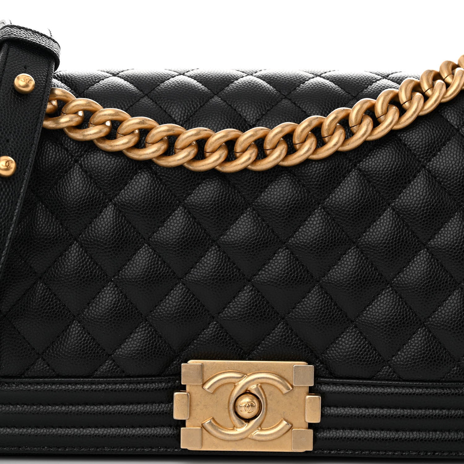 Chanel Caviar Quilted Medium Boy Flap Black 8 of 11