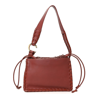 Chloe Calfskin Mate Woven Drawstring Shoulder Bag Bold Brown 1 of 13