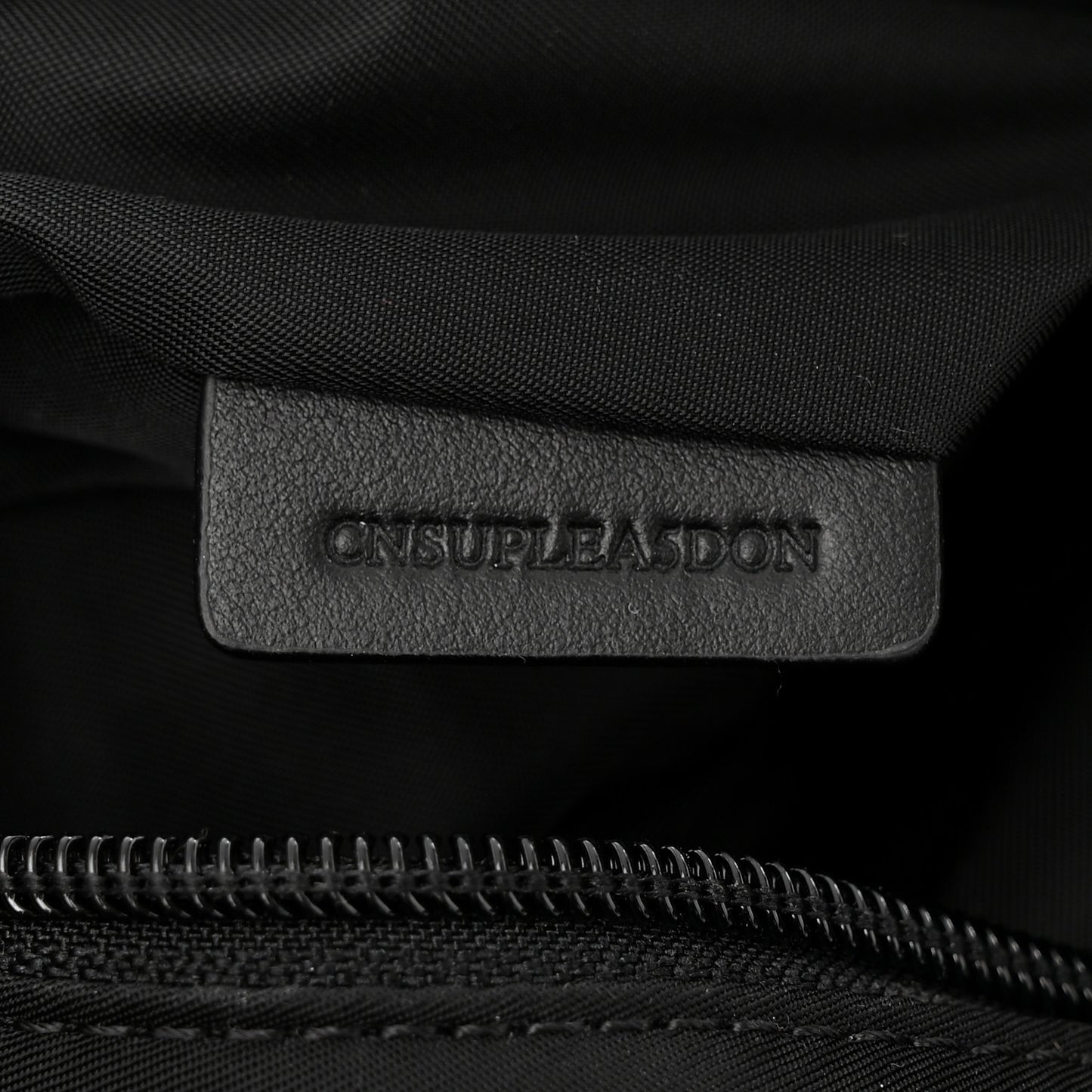Nylon Logo Detail Crossbody Bag Black