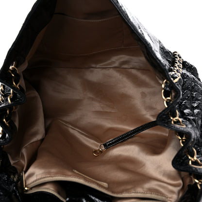 Chanel Vinyl XL Rock and Chain Flap Black 5 of 12
