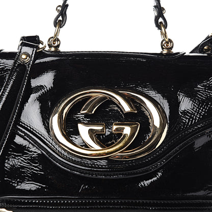 Gucci Patent Britt Messenger Bag Black 10 of 10