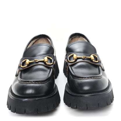 Gucci Cordovan Lux Womens Harald Horsebit 25mm Platform Loafers 40 Black 3 of 10