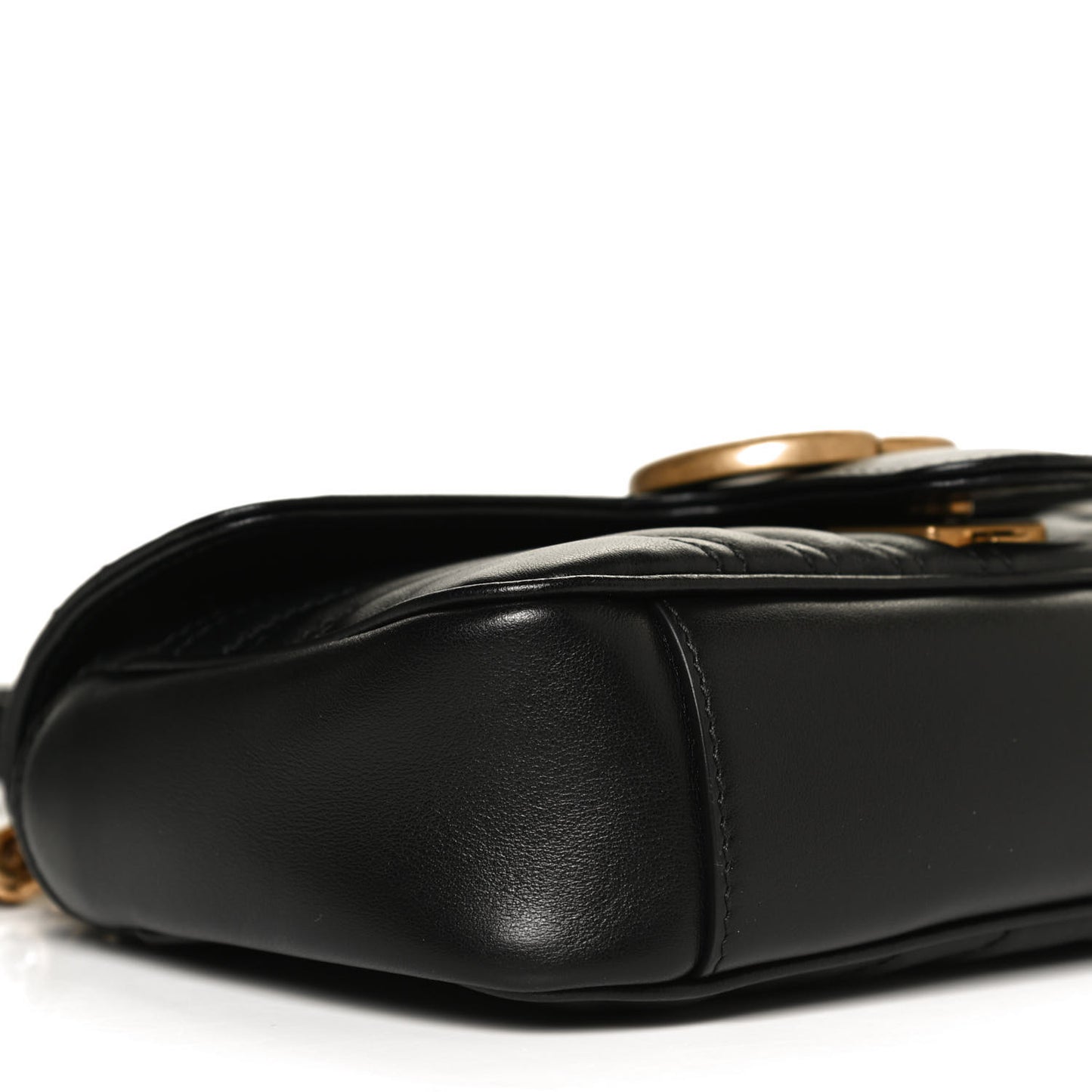 Calfskin Matelasse Mini GG Marmont Shoulder Bag Black