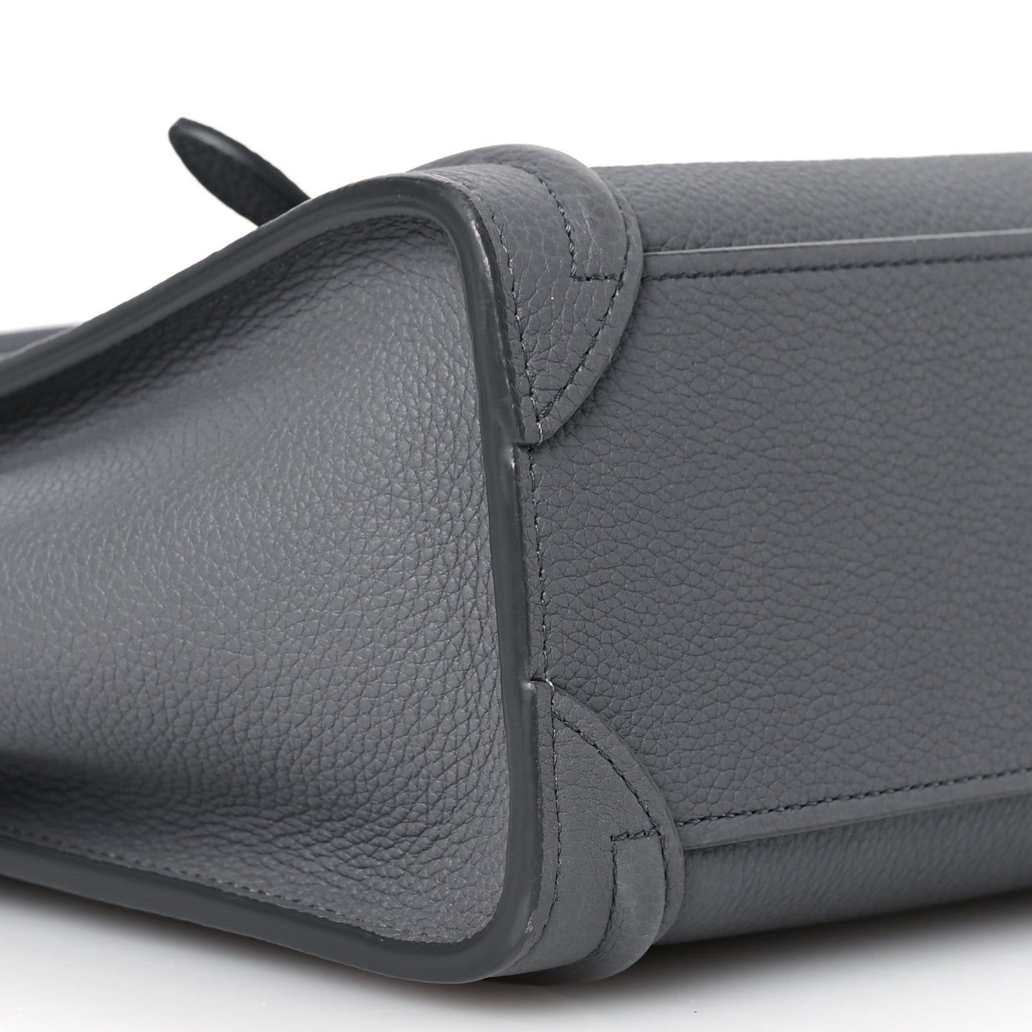 Drummed Calfskin Nano Luggage Kohl