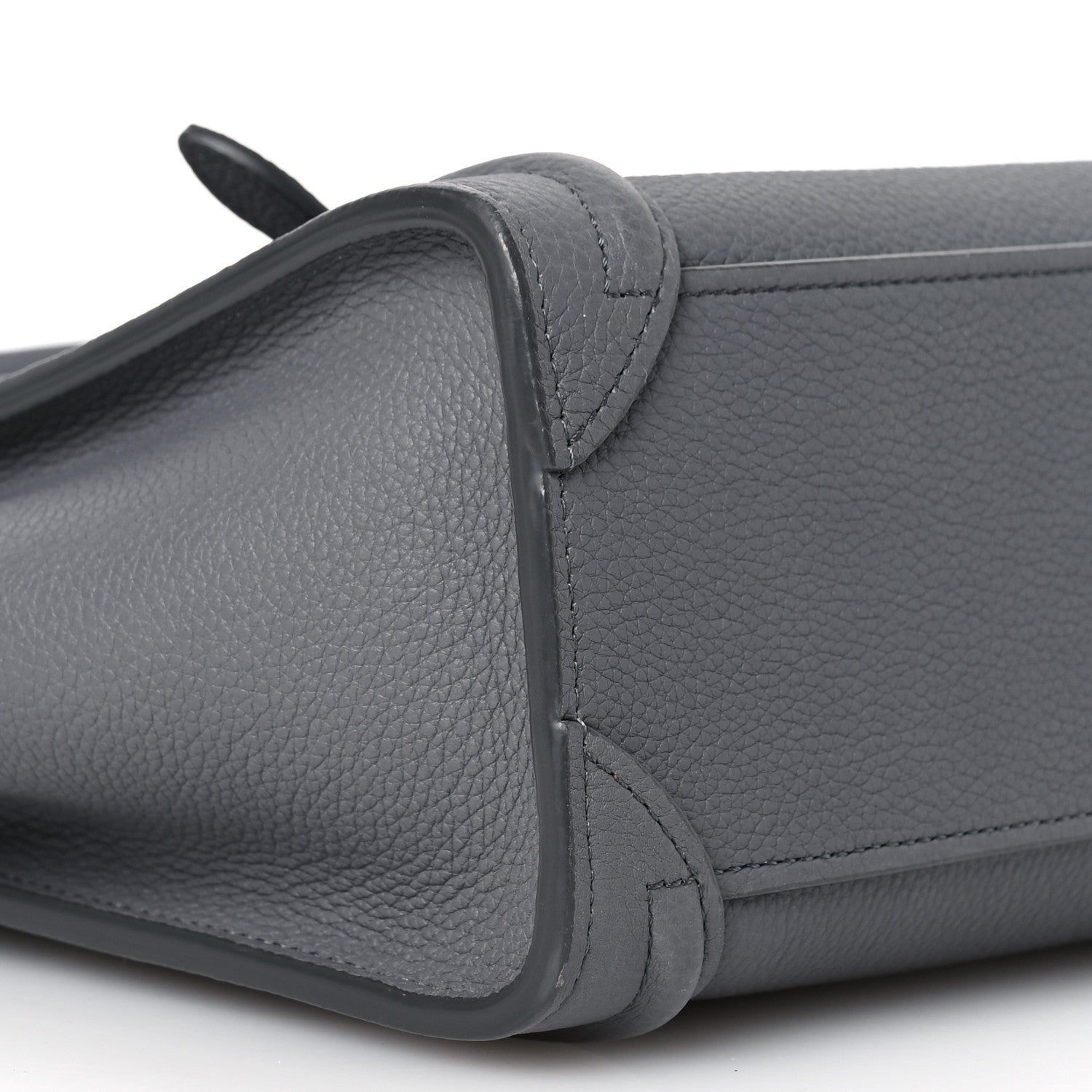 Celine Drummed Calfskin Nano Luggage Kohl 10 of 12