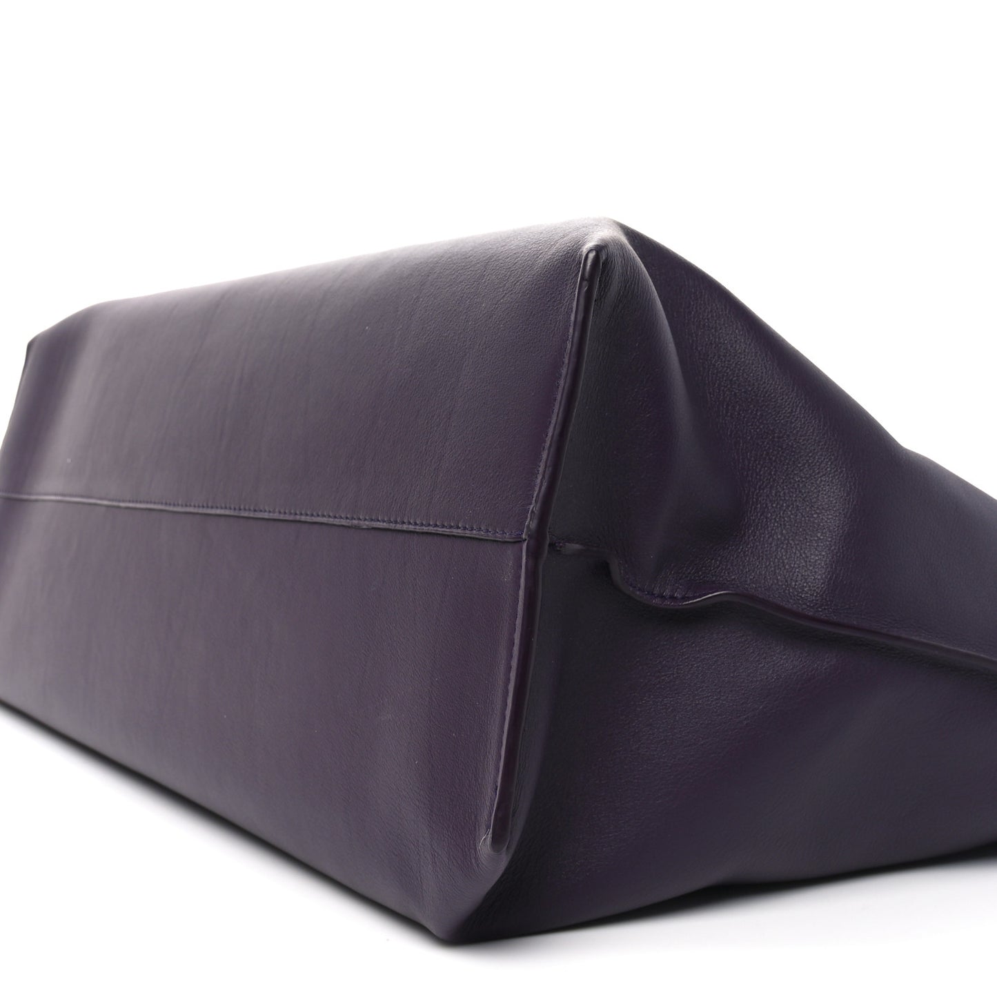 Calfskin Flamenco Knot XL Shoulder Bag Deep Aubergine