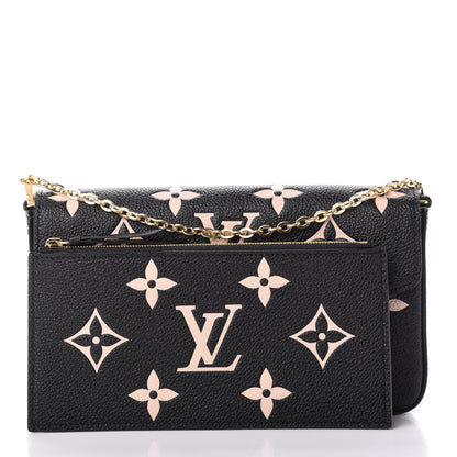 Louis Vuitton Empreinte Monogram Giant Felicie Pochette Black Beige 12 of 14