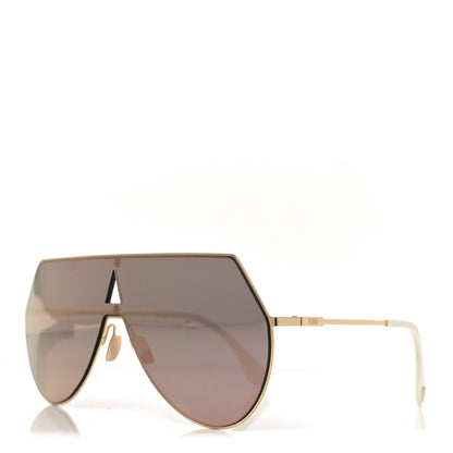Fendi Metal Mirrored Eyeline Sunglasses FF 0193/S Black Rose Gold 1 of 7