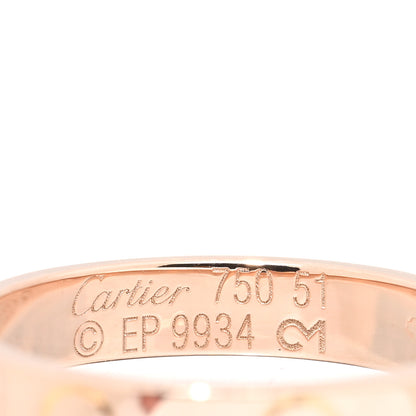 Cartier 18K Pink Gold 3.5mm LOVE Wedding Band Ring 51 5.75 4 of 4