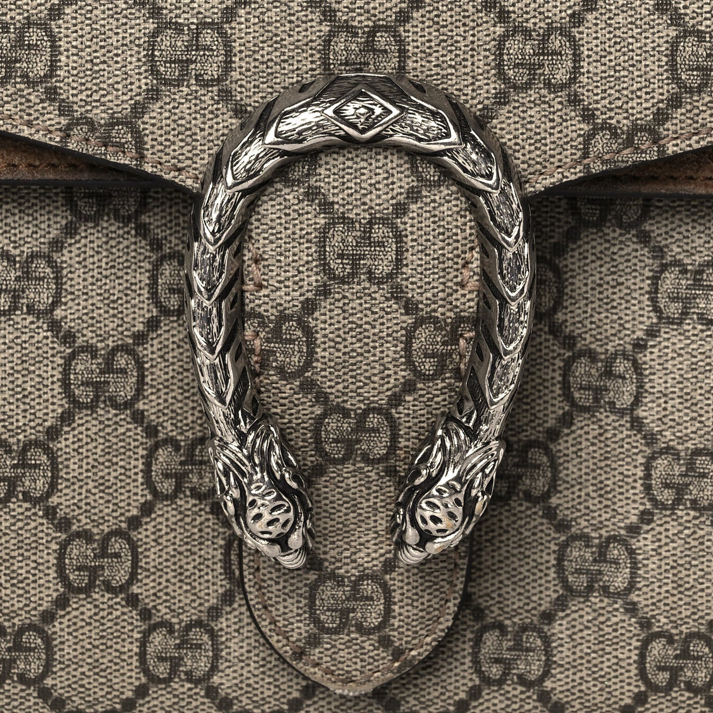 GG Supreme Monogram Medium Dionysus Shoulder Bag Taupe