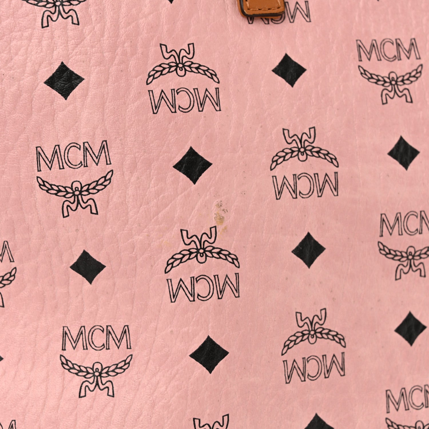 MCM Visetos Medium Anya Zip Top Shopper Tote Soft Pink 14 of 14