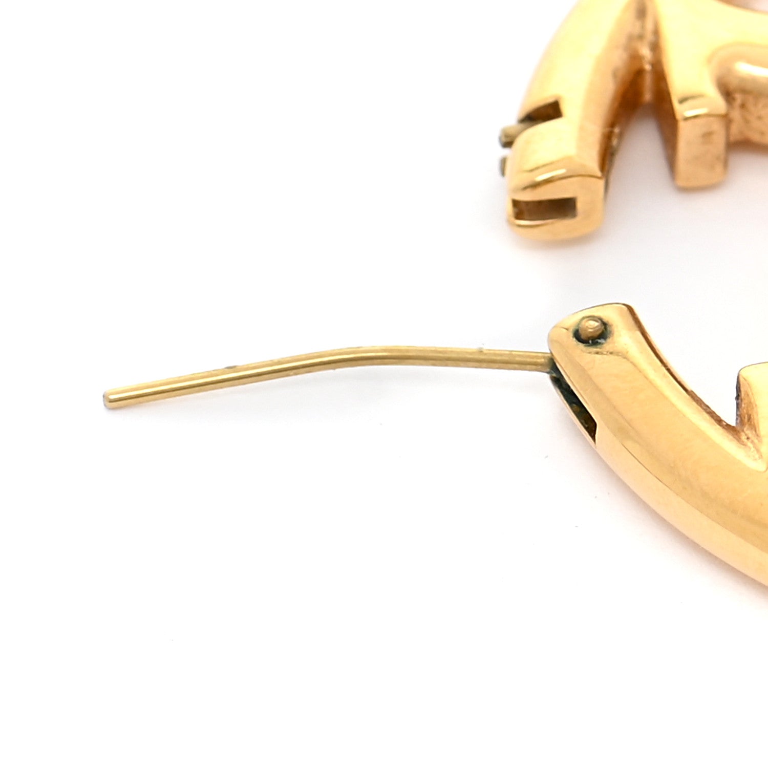 Louis Vuitton Metal Louise Hoop Earrings Gold 6 of 6