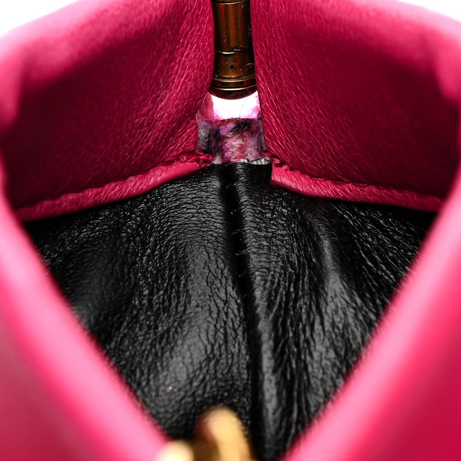Saint Laurent Fur Mini Pac Pac Pouch On Chain Fuchsia 11 of 12