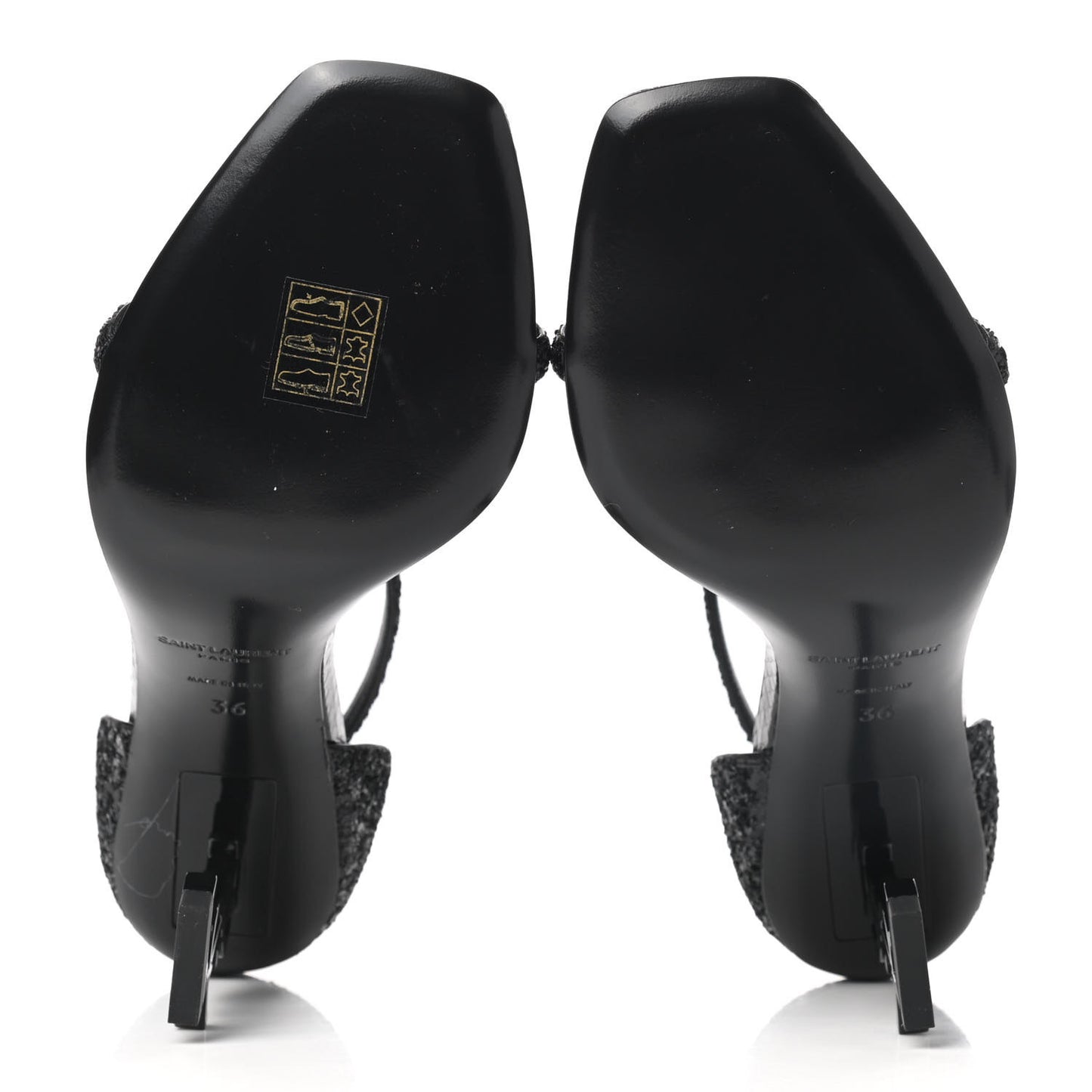 Glitter Opyum Sandals 36 Black