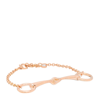 Hermes 18K Rose Gold Diamond TPM Filet d'Or Bracelet SH 1 of 4
