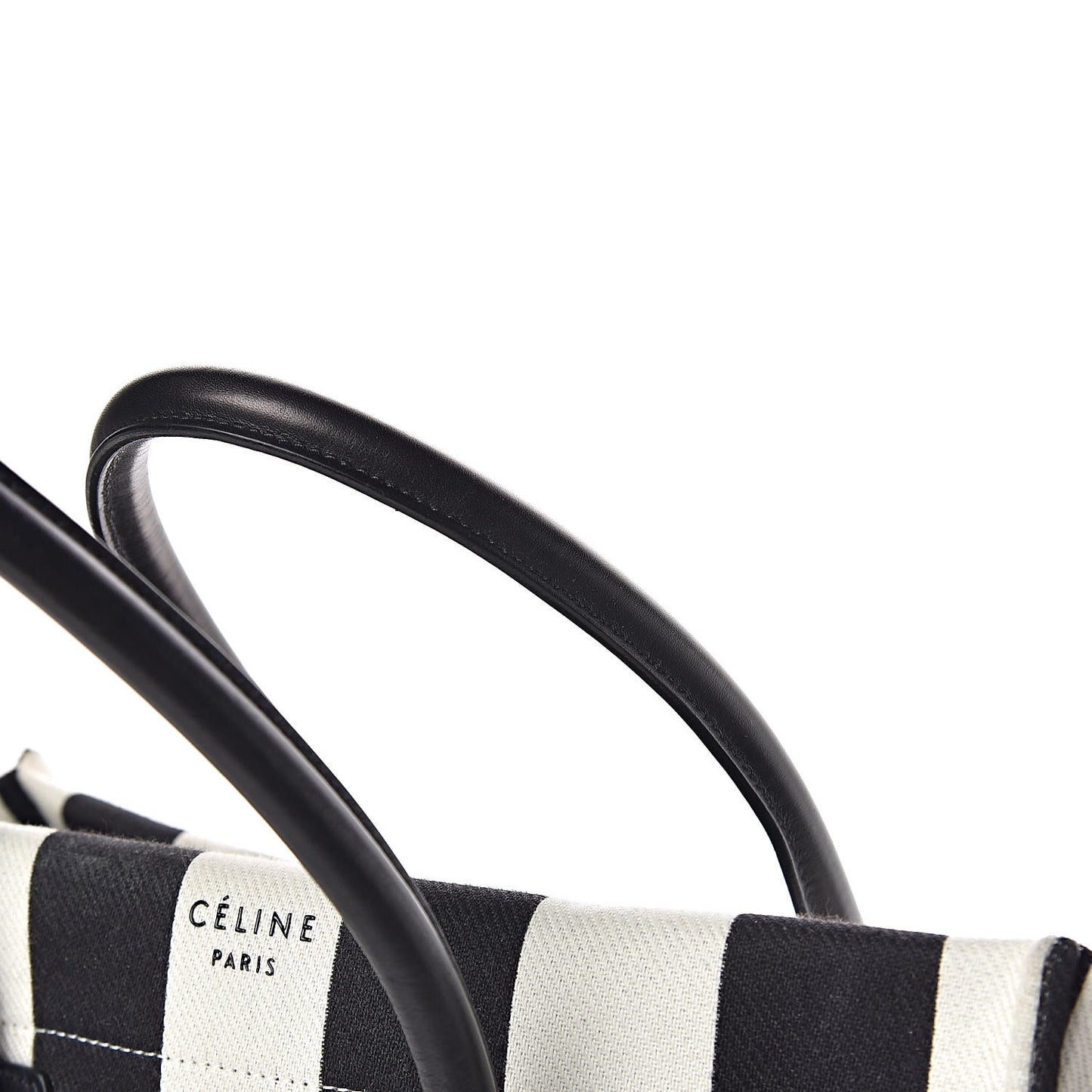 Cotton Canvas Striped Medium Phantom Luggage White Black