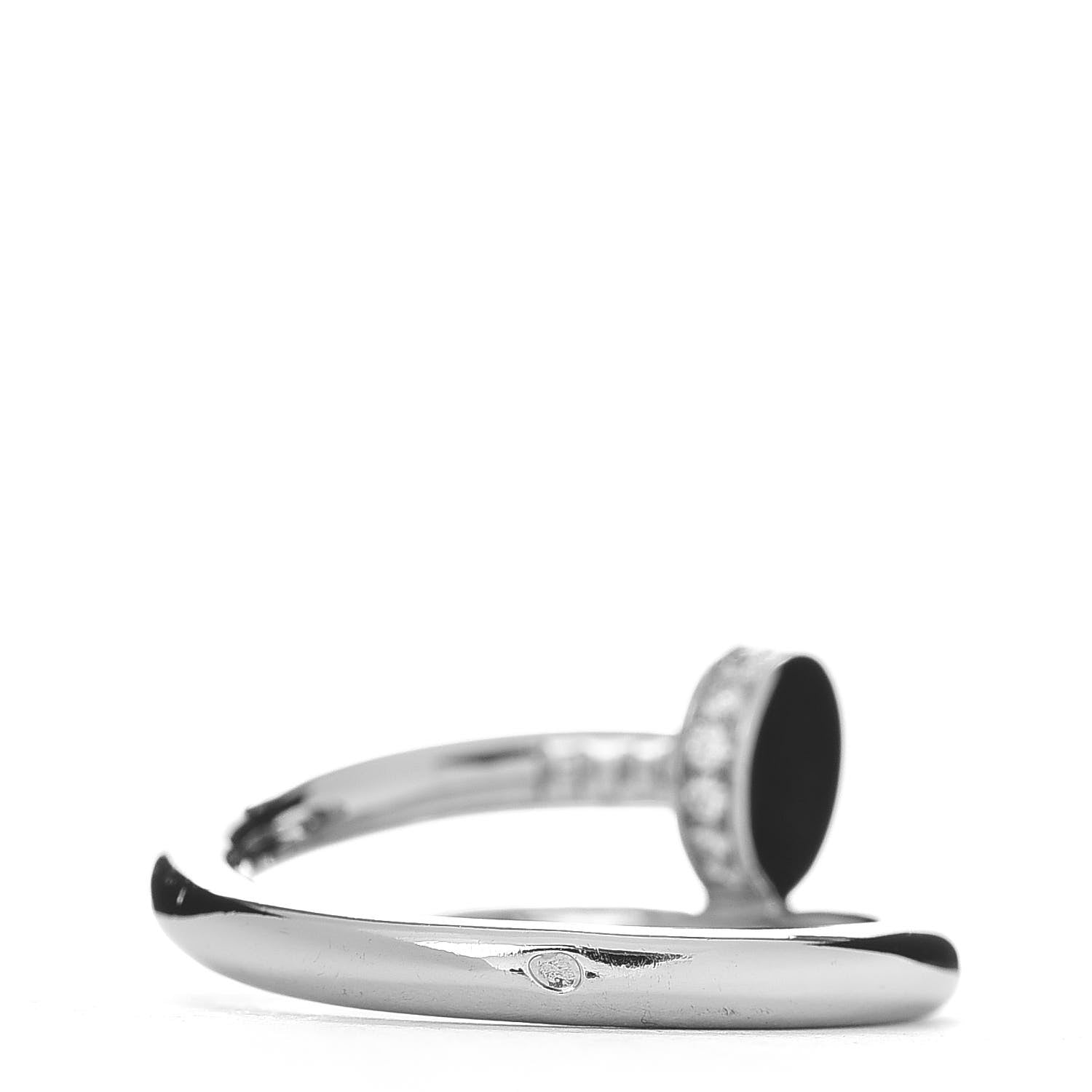 Cartier 18K White Gold Diamond Juste Un Clou Ring 55 7.25 3 of 5