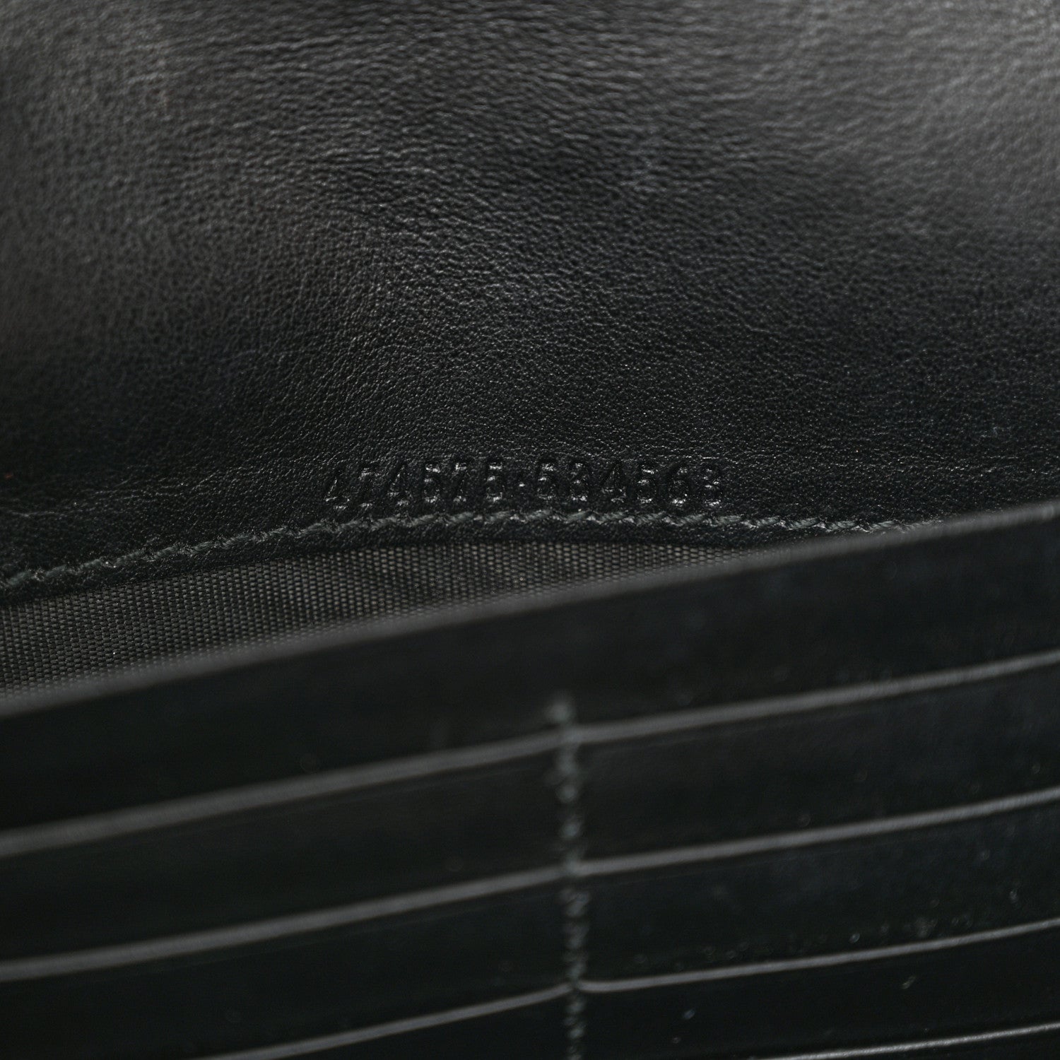 Gucci Calfskin Matelasse GG Marmont Chain Wallet Black 6 of 10