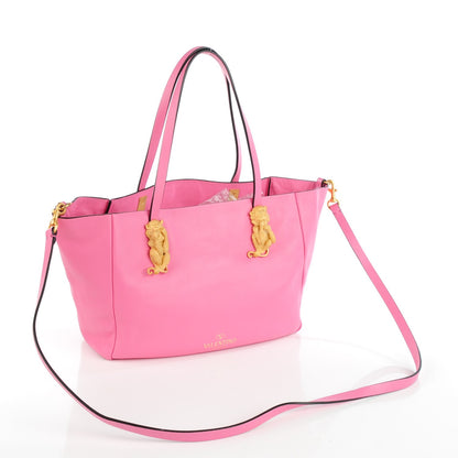 Valentino Garavani Vitello Small Monkey Scarab Tote Pink 3 of 7