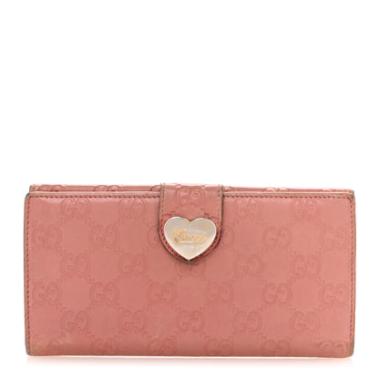 Gucci Guccissima Heart Continental Wallet Mauve 1 of 10