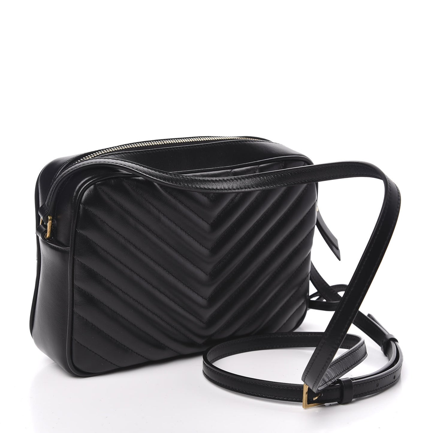 Calfskin Matelasse Monogram Lou Camera Bag Black